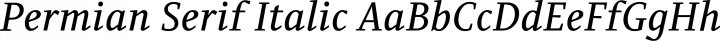 Permian Serif Italic free font