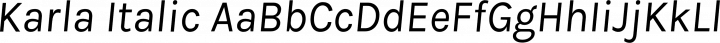 Karla Italic free font
