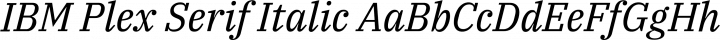 IBM Plex Serif Italic free font