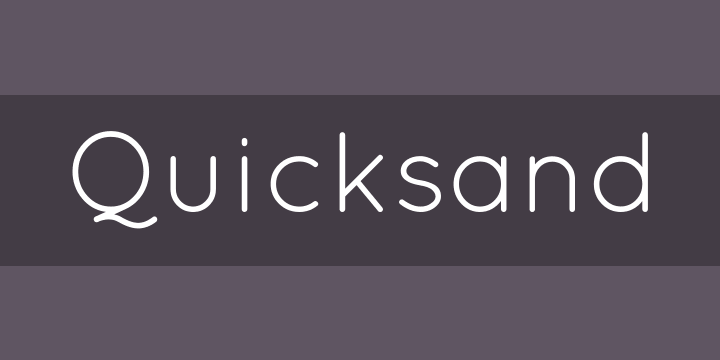 Download Free Quicksand Font Free By Andrew Paglinawan Font Squirrel Fonts Typography