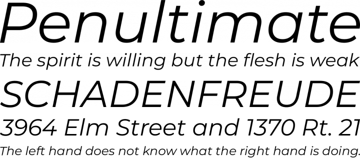 Montserrat Font Phrases
