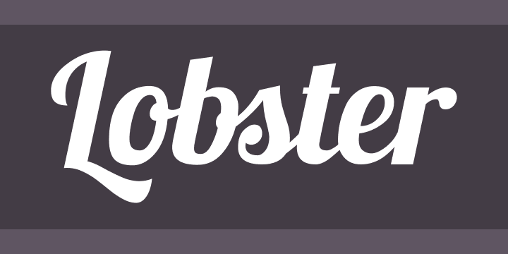 Discover the best free fonts for Cricut. The chunky Lobster font in white on a black square. 