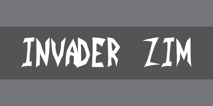 invader zim logo font