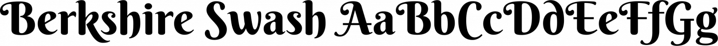 Berkshire Swash font family by Astigmatic
