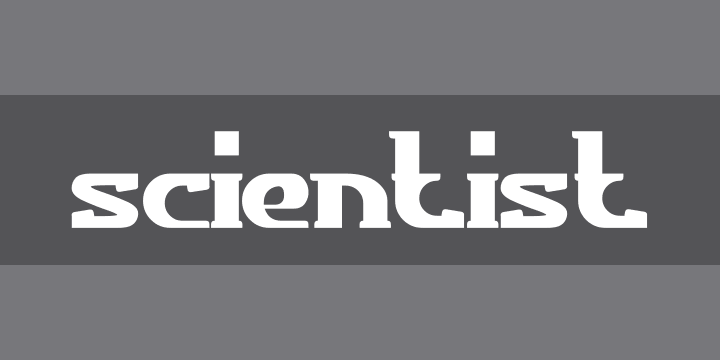 scientist | Font Zillion