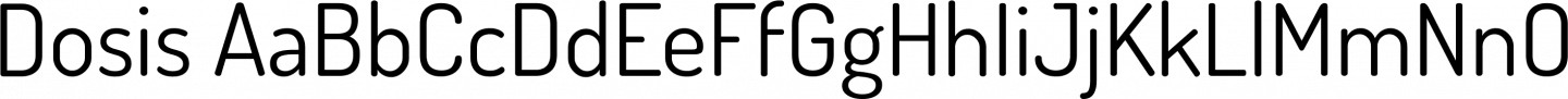 Dosis font family by Impallari Type