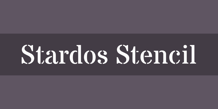 stardos stencil free font