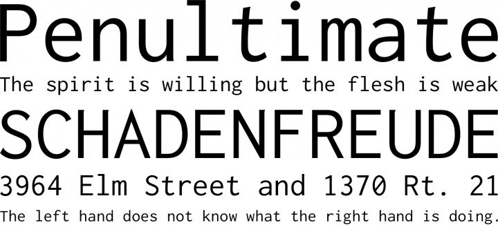 Inconsolata Font Phrases
