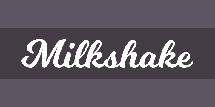 milkshake font