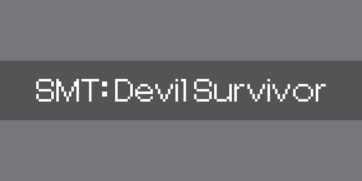 Smt Devil Survivor Font Zillion