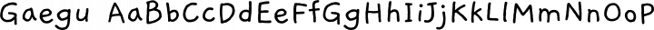 Gaegu Regular free font