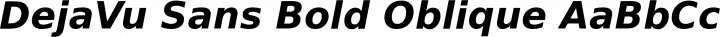 DejaVu Sans Bold Oblique free font